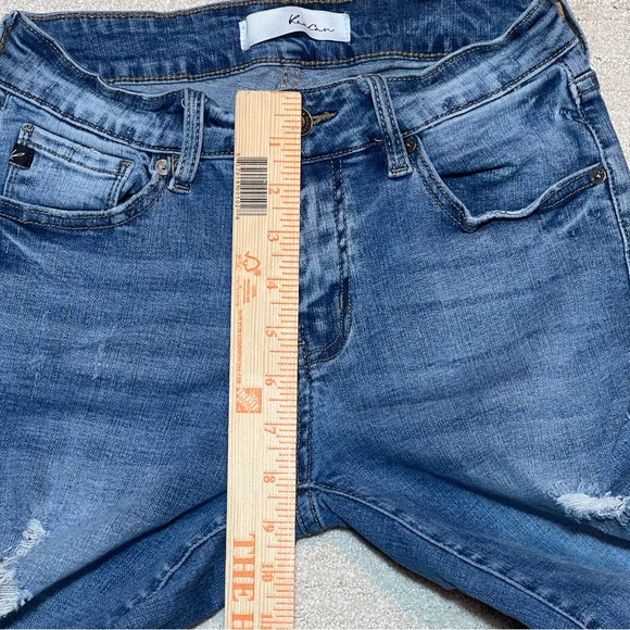 KANCAN Mid Rise Ankle Skinny Distressed KC6204M raw hem Jeans Women’s Sz.5/26 - Picture 6 of 7